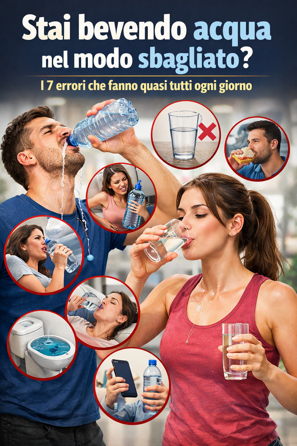 Stai bevendo acqua nel modo sbagliato? I 7 errori che fanno quasi tutti ogni giorno